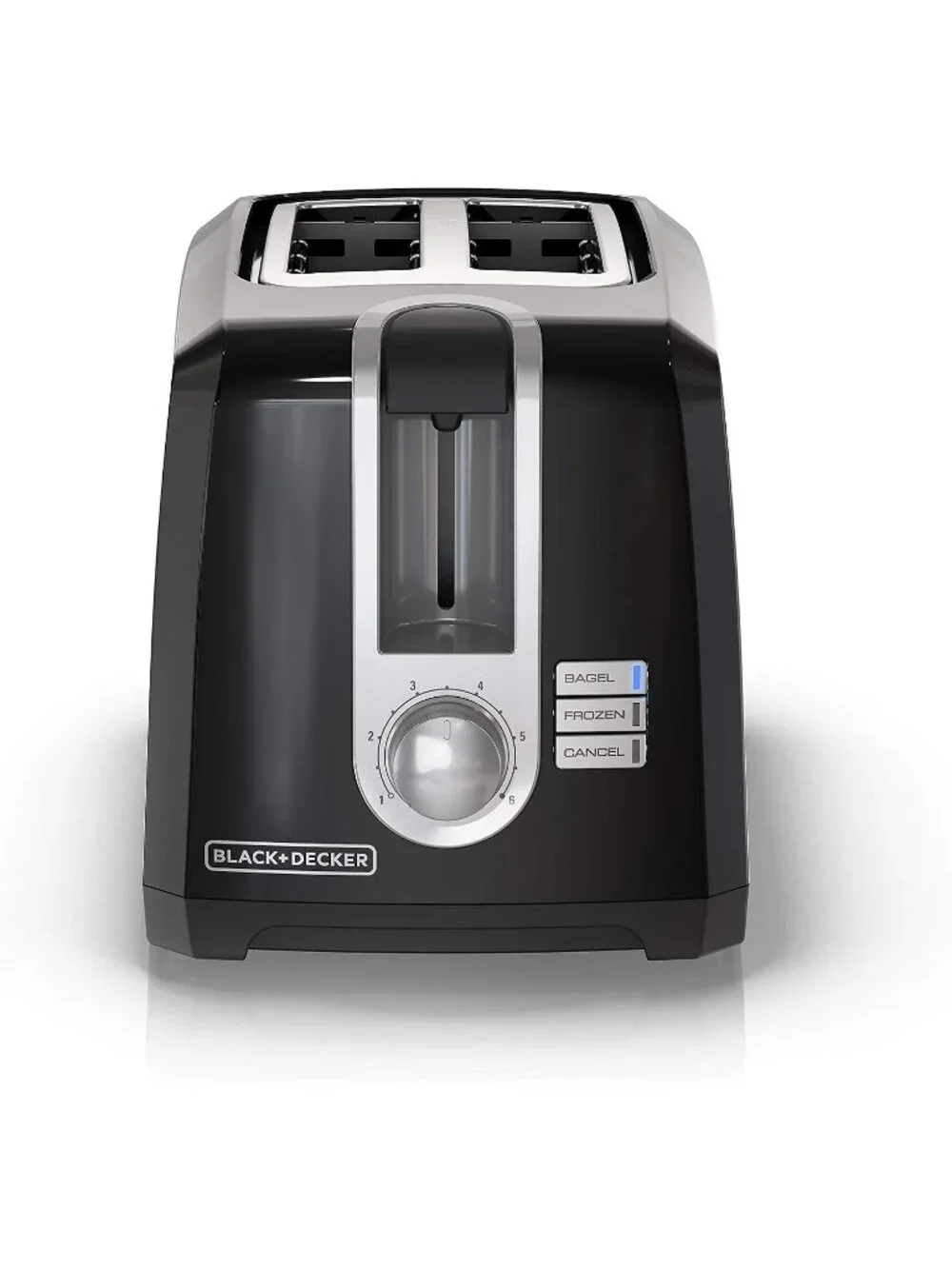 BLACK+DECKER 2-Slice Toaster, Extra-Wide Slots, 6 Shade Settings, Compact Design